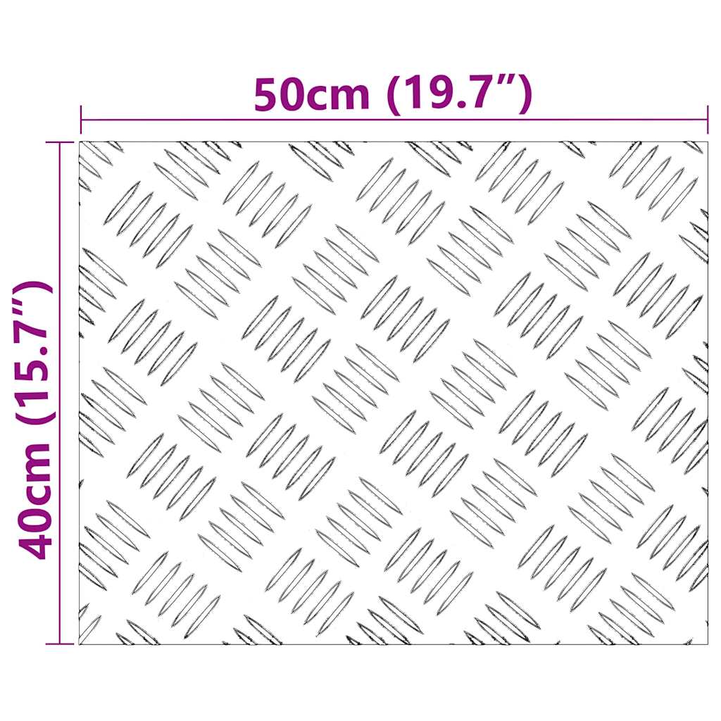 Rautenscheiben 2 pcs Silber 50 x 40 cm Aluminium