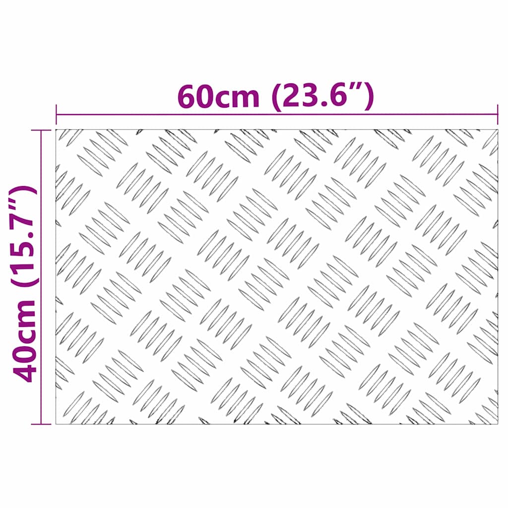 Rautenscheiben 4 pcs Silber 60 x 40 cm Aluminium