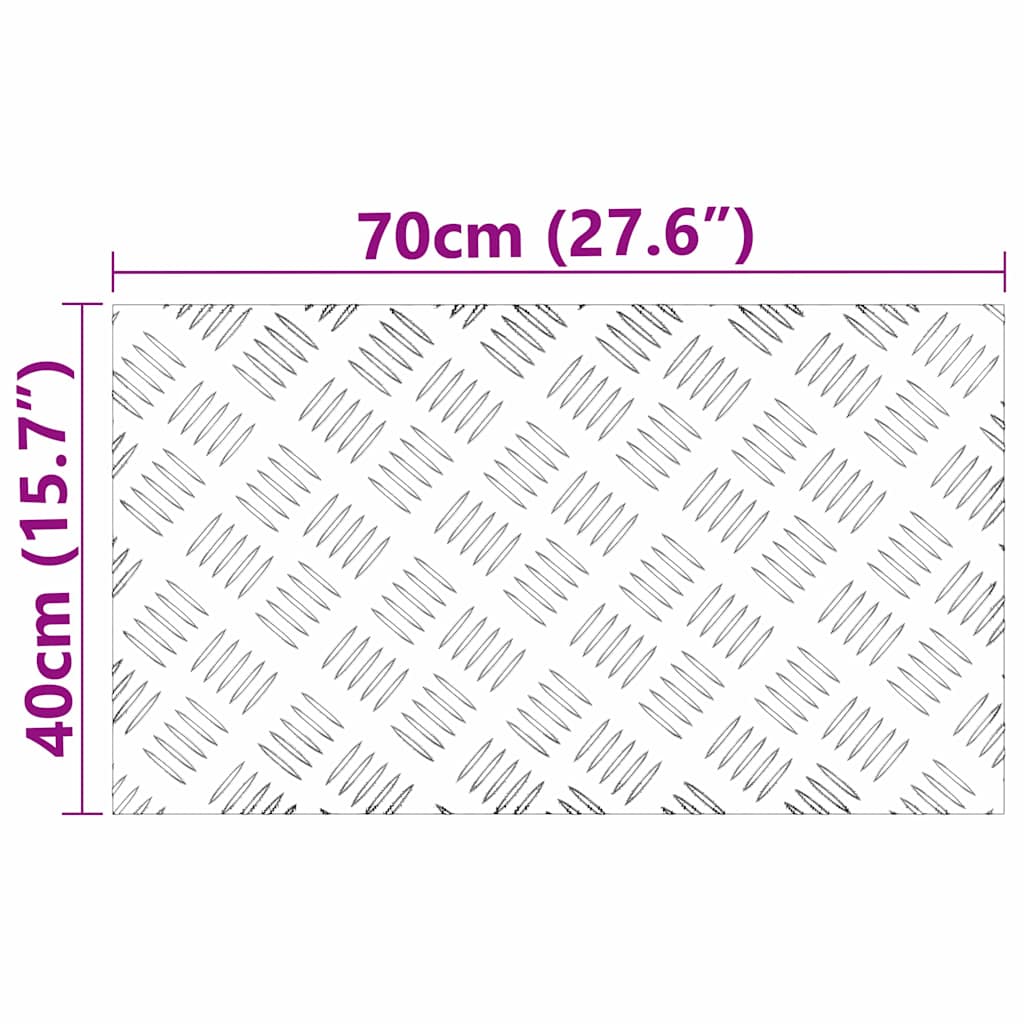 Rautenscheiben 4 pcs Silber 70 x 40 cm Aluminium