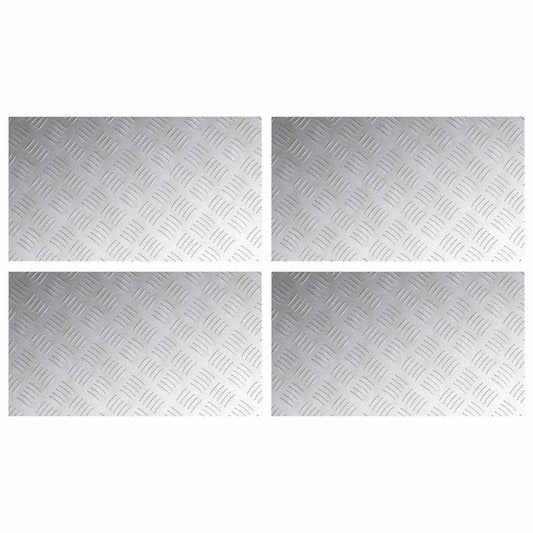 Rautenscheiben 4 pcs Silber 70 x 40 cm Aluminium