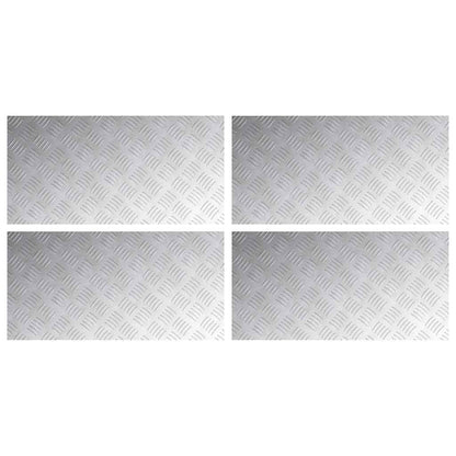Rautenscheiben 4 pcs Silber 80 x 40 cm Aluminium