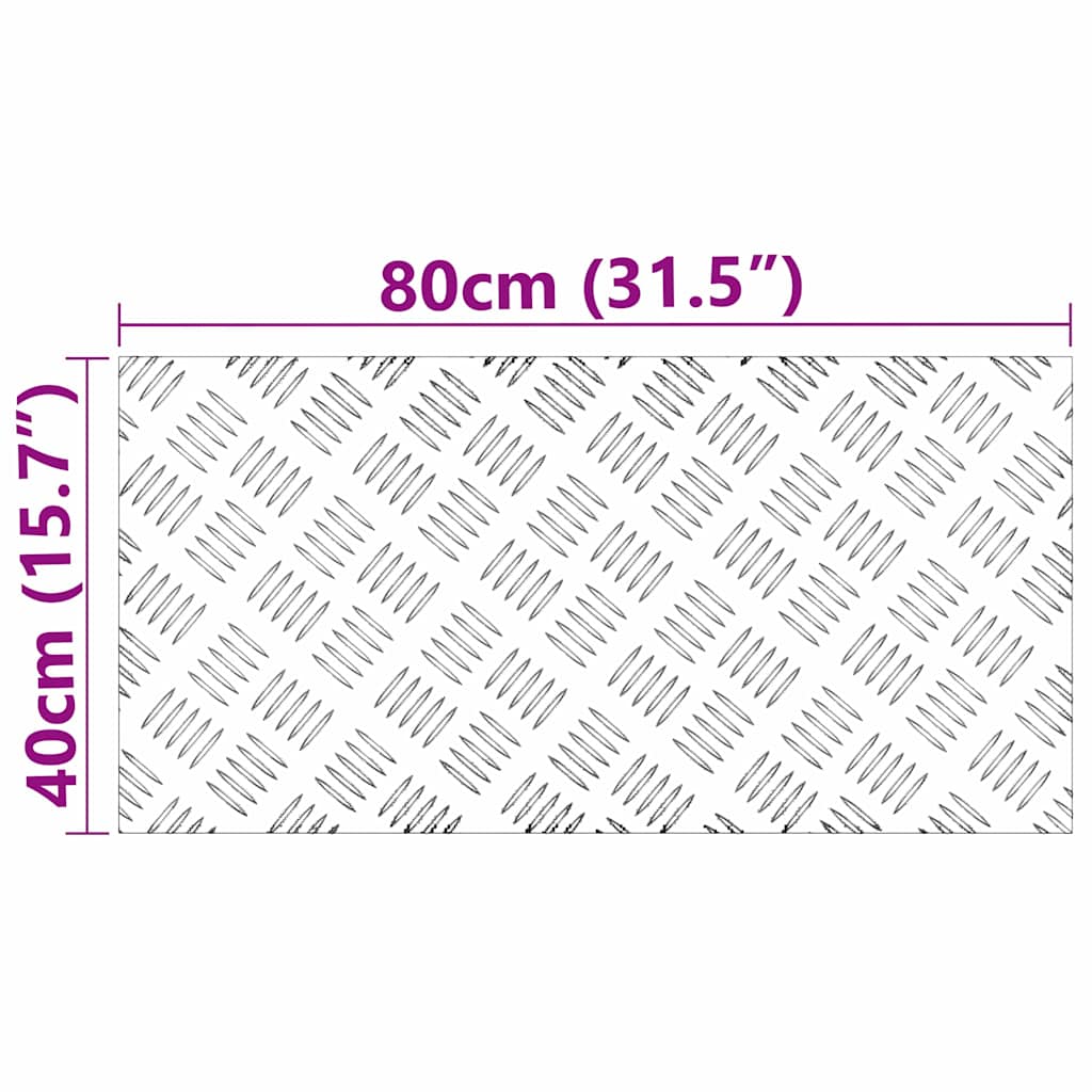 Rautenscheiben 4 pcs Silber 80 x 40 cm Aluminium