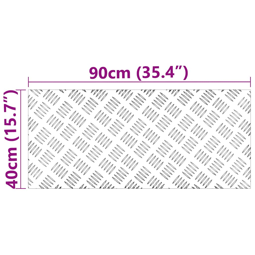 Rautenscheiben 2 pcs Silber 90 x 40 cm Aluminium