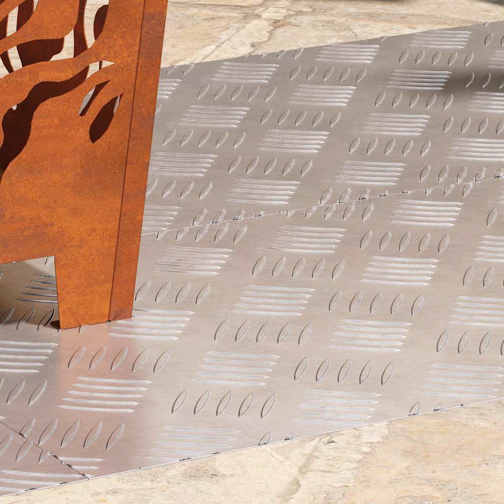 Rautenscheiben 4 pcs Silber 90 x 40 cm Aluminium