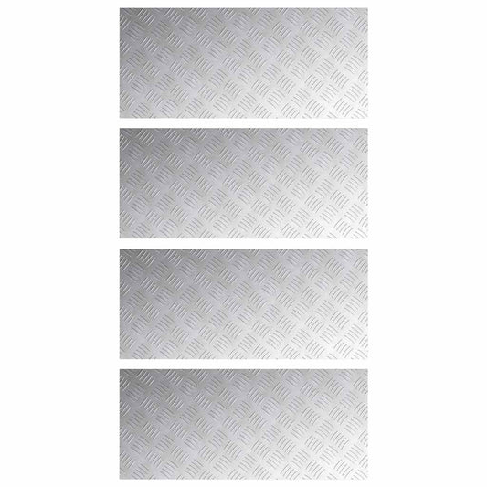 Rautenscheiben 4 pcs Silber 90 x 40 cm Aluminium