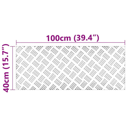 Rautenscheiben 2 pcs Silber 100 x 40 cm Aluminium