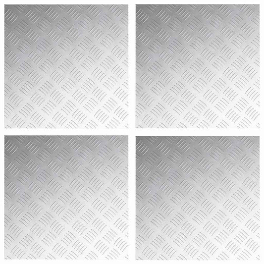 Rautenscheiben 4 pcs Silber 50 x 50 cm Aluminium