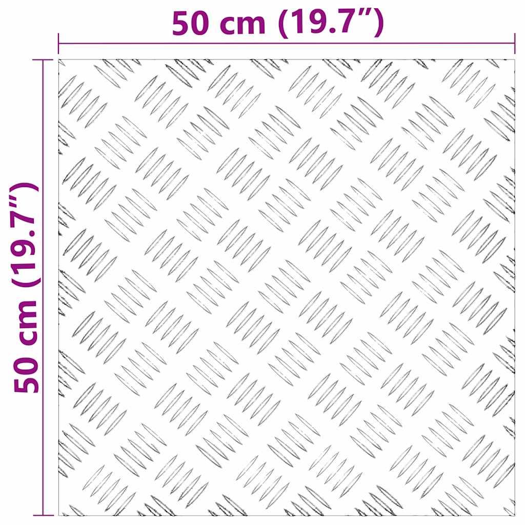 Rautenscheiben 4 pcs Silber 50 x 50 cm Aluminium