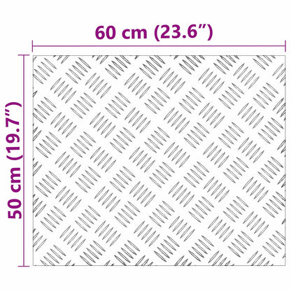 Rautenscheiben 4 pcs Silber 60 x 50 cm Aluminium