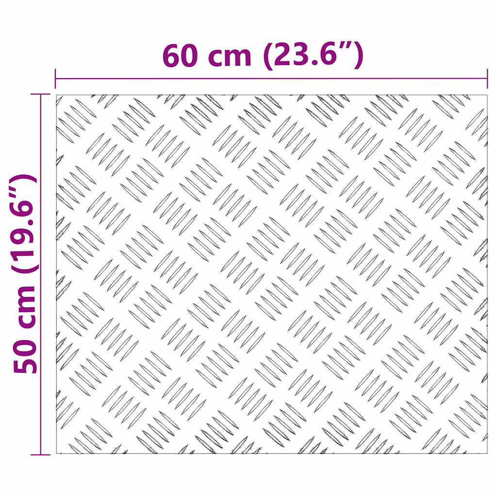 Rautenscheiben 2 pcs Silber 60 x 50 cm Aluminium