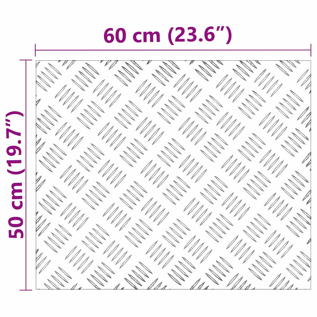 Rautenscheiben 4 pcs Silber 60 x 50 cm Aluminium