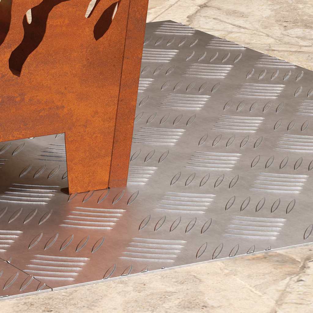 Rautenscheiben 2 pcs Silber 70 x 50 cm Aluminium