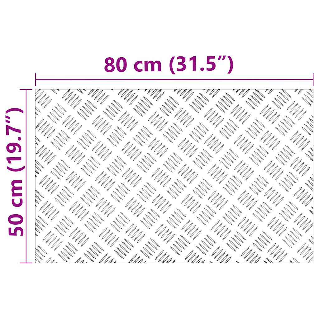 Rautenscheiben 2 pcs Silber 80 x 50 cm Aluminium