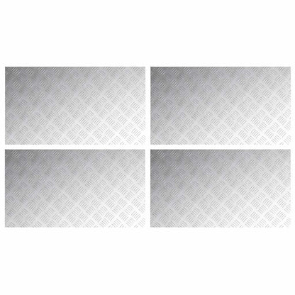 Rautenscheiben 4 pcs Silber 90 x 50 cm Aluminium