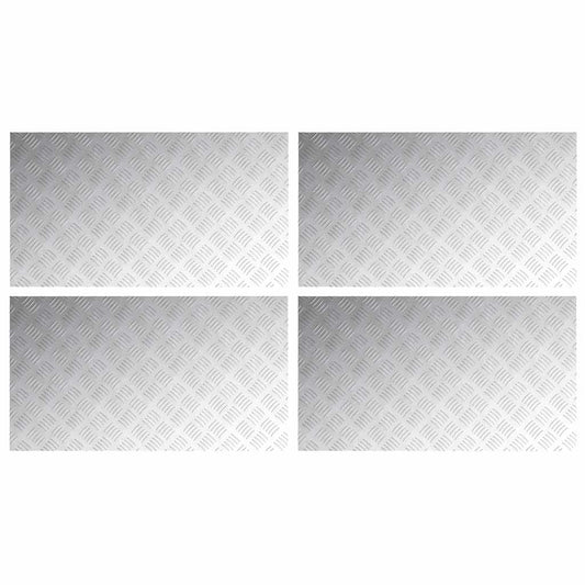 Rautenscheiben 4 pcs Silber 90 x 50 cm Aluminium