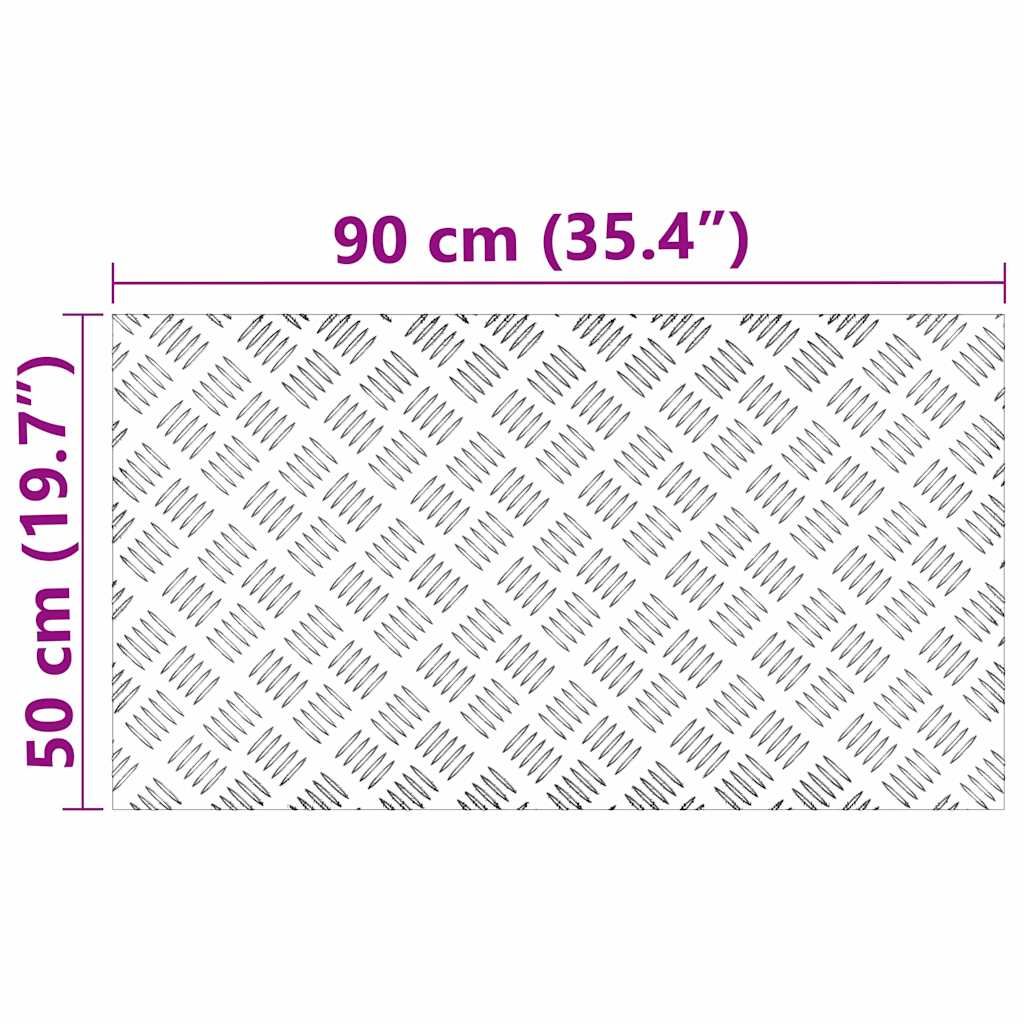 Rautenscheiben 4 pcs Silber 90 x 50 cm Aluminium
