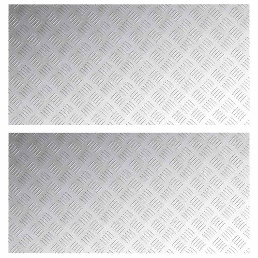 Rautenscheiben 2 pcs Silber 100 x 50 cm Aluminium