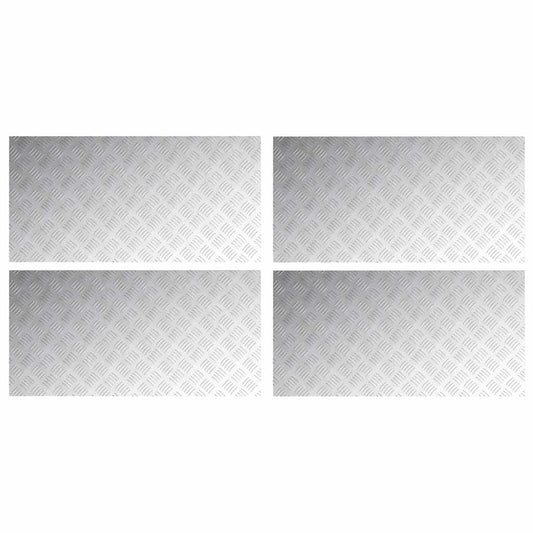 Rautenscheiben 4 pcs Silber 100 x 50 cm Aluminium