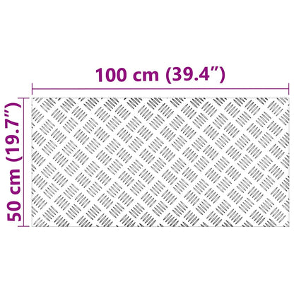 Rautenscheiben 4 pcs Silber 100 x 50 cm Aluminium