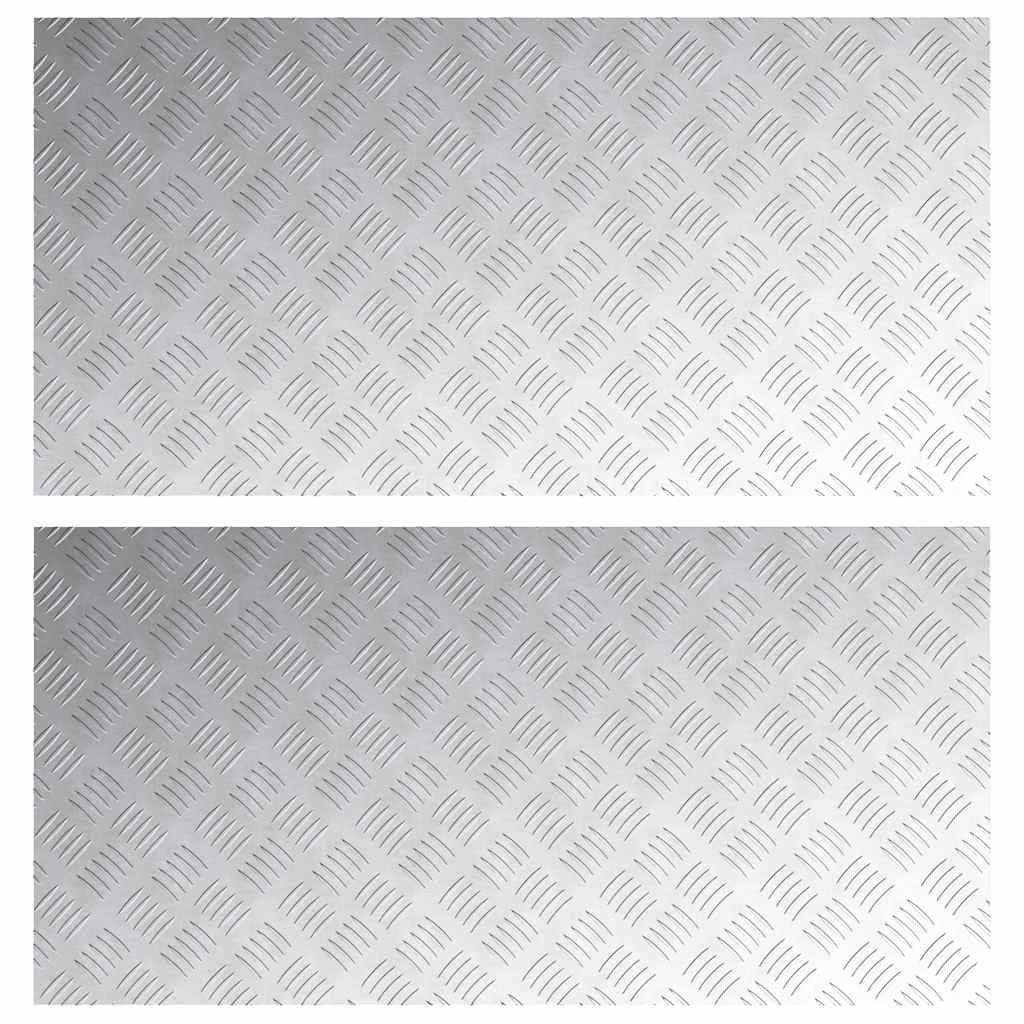 Rautenscheiben 2 pcs Silber 100 x 50 cm Aluminium