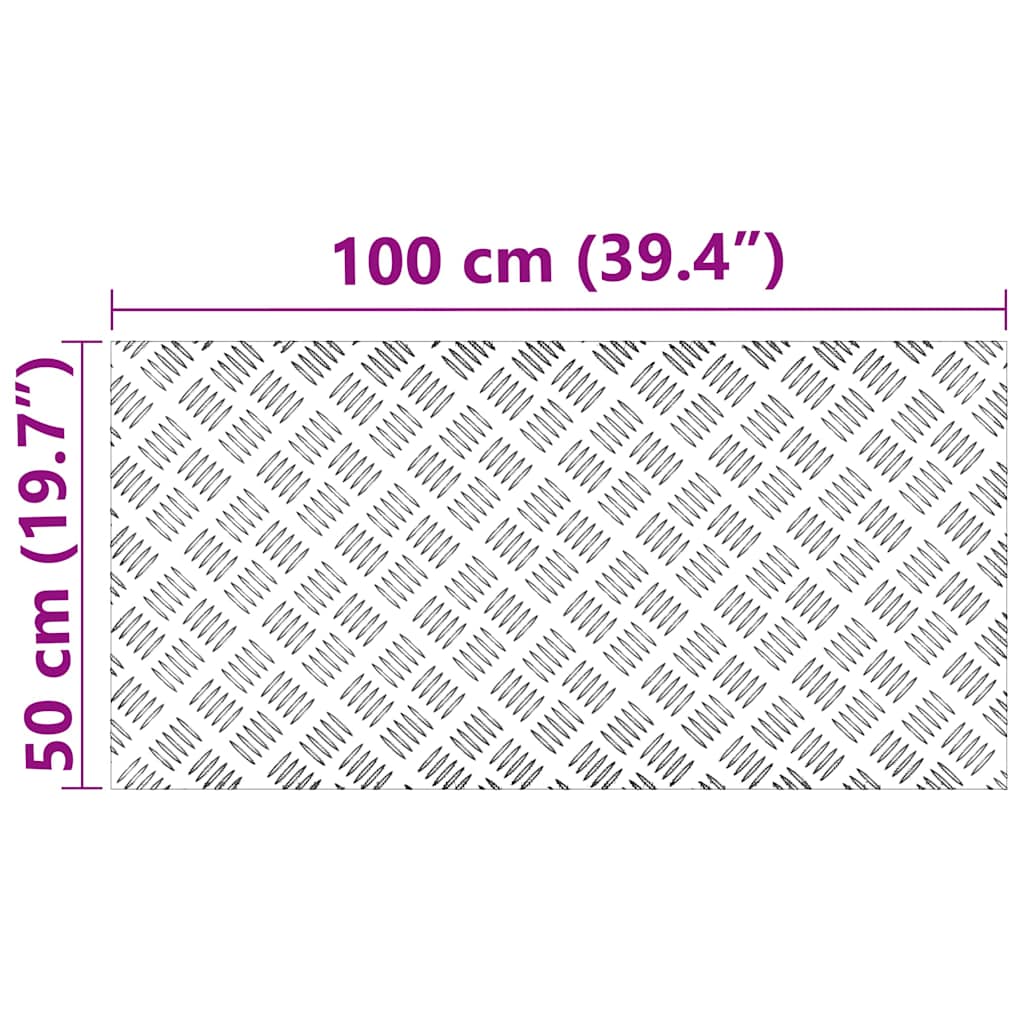 Rautenscheiben 2 pcs Silber 100 x 50 cm Aluminium