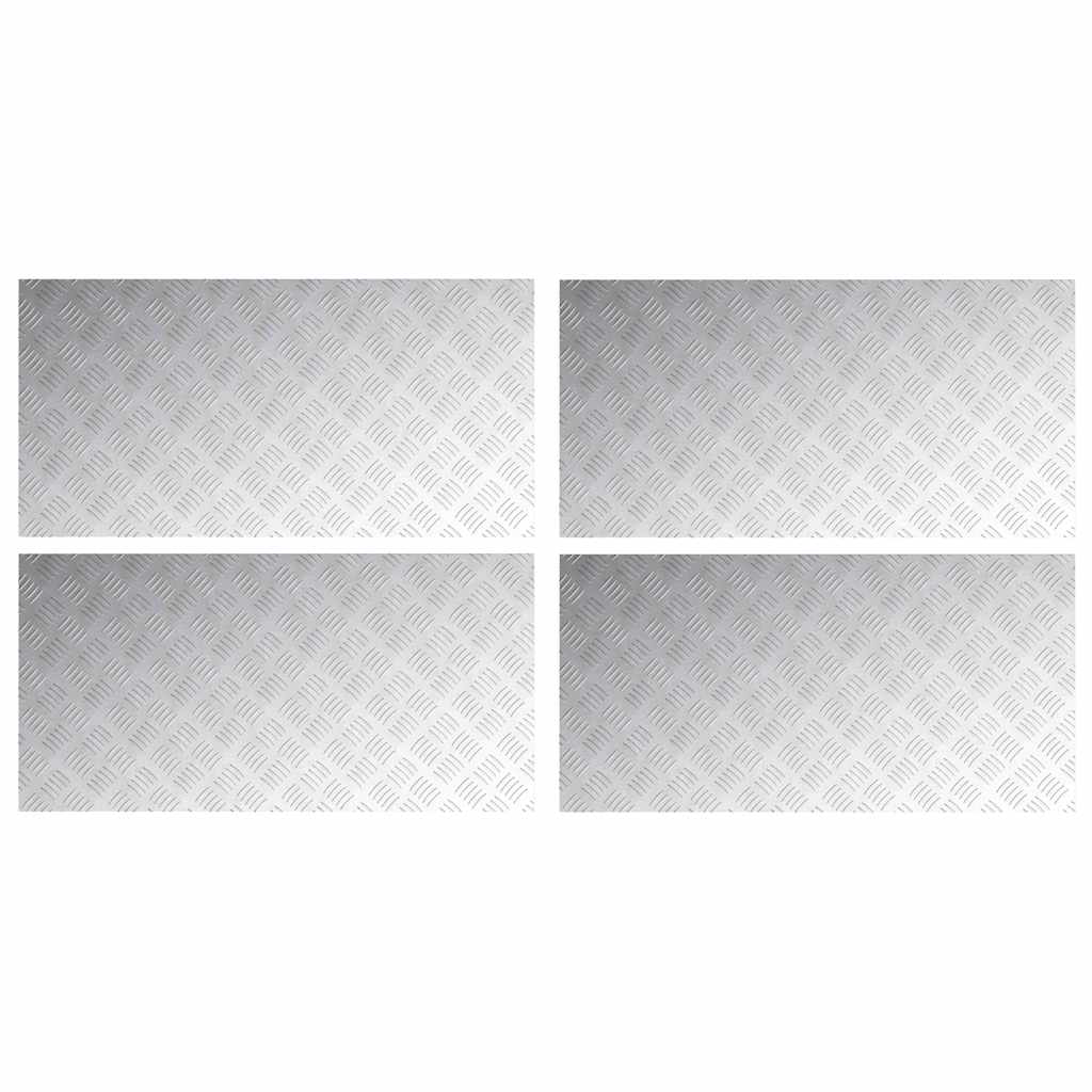 Rautenscheiben 4 pcs Silber 100 x 50 cm Aluminium