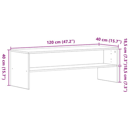 TV-Schrank Schwarz Eichen-Optik 120x40x40 cm Holzwerkstoff