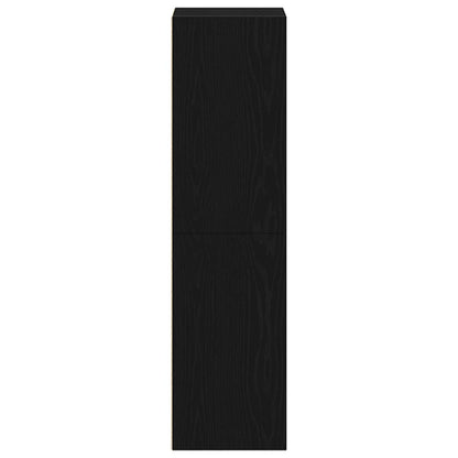 Bücherregal Schwarz Eichen-Optik 36x30x114 cm Holzwerkstoff