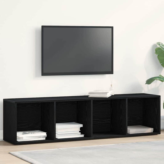 Bücherregal Schwarz Eichen-Optik 36x30x143 cm Holzwerkstoff