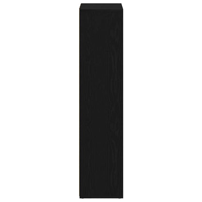 Bücherregal Schwarz Eichen-Optik 66x30x130 cm Holzwerkstoff