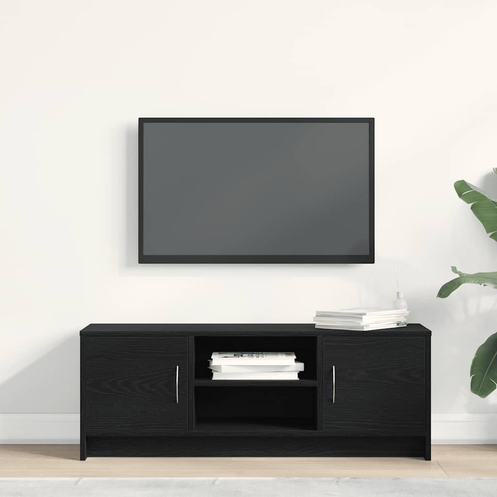 TV-Schrank Eiche schwarz 102x30x37,5 cm Holzwerkstoff