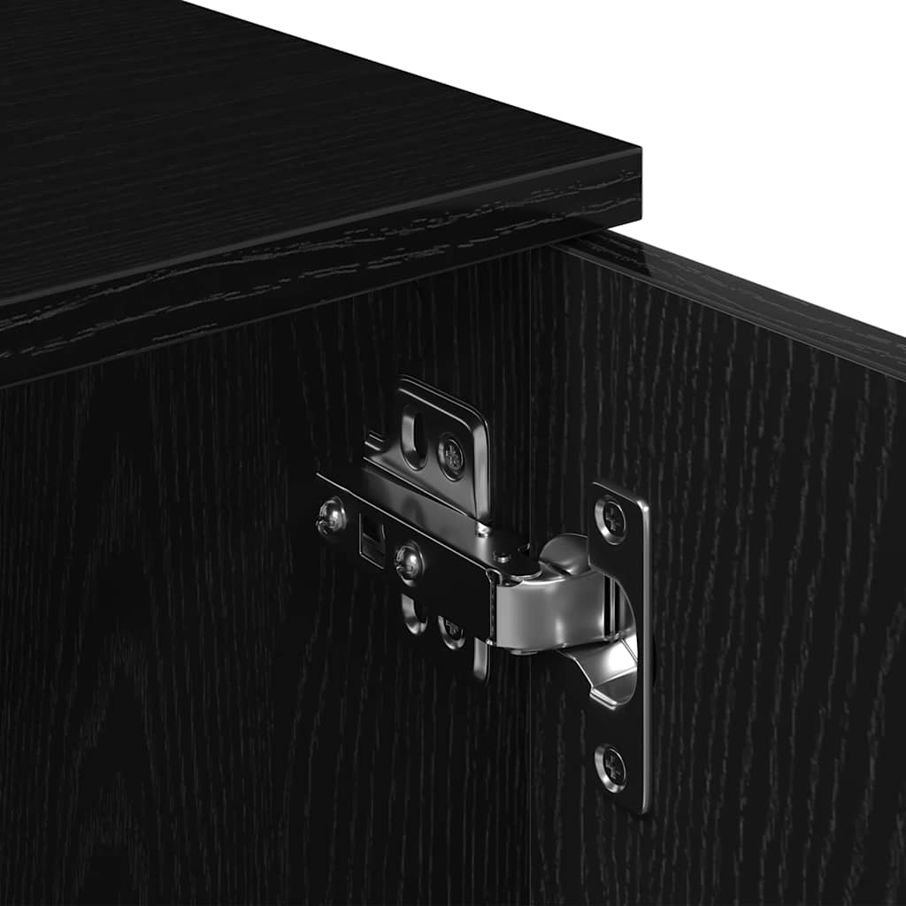 TV-Schrank Eiche schwarz 102x30x37,5 cm Holzwerkstoff