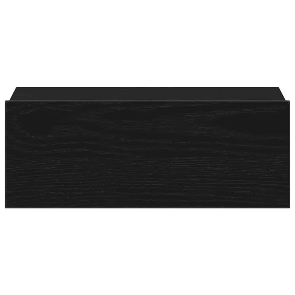 Schwebender Nachttisch Schwarze Eiche 40 x 32 x 15 cm Holzwerkstoff