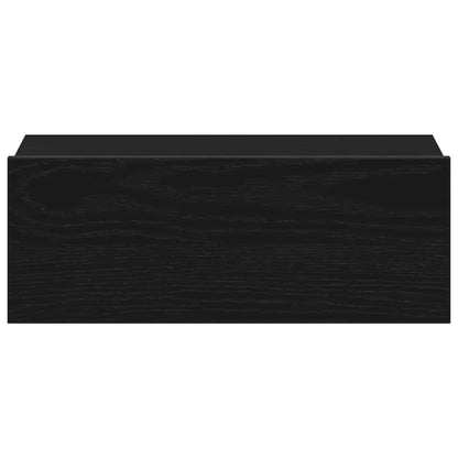 Schwebender Nachttisch Schwarze Eiche 40 x 32 x 15 cm Holzwerkstoff