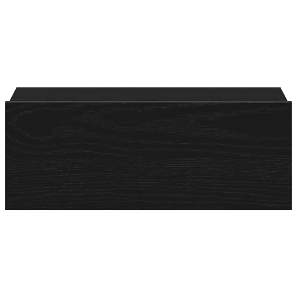 Schwebende Nachttische 2 Stück Schwarze Eiche 40 x 32 x 15 cm Holzwerkstoff