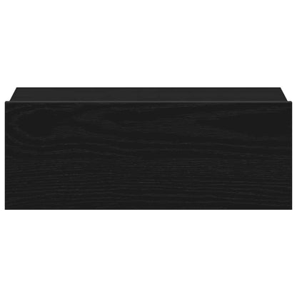 Schwebende Nachttische 2 Stück Schwarze Eiche 40 x 32 x 15 cm Holzwerkstoff