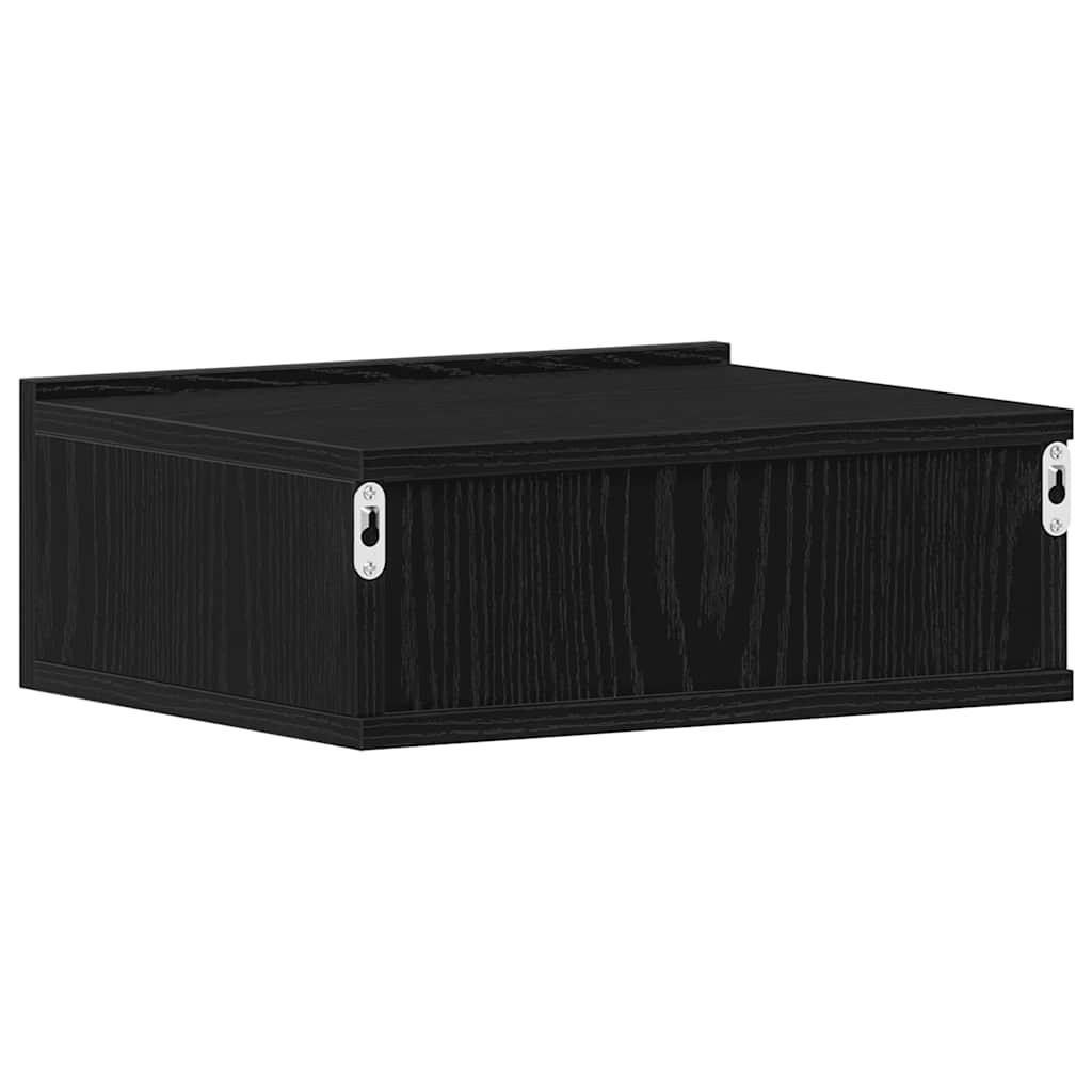 Schwebende Nachttische 2 Stück Schwarze Eiche 40 x 32 x 15 cm Holzwerkstoff