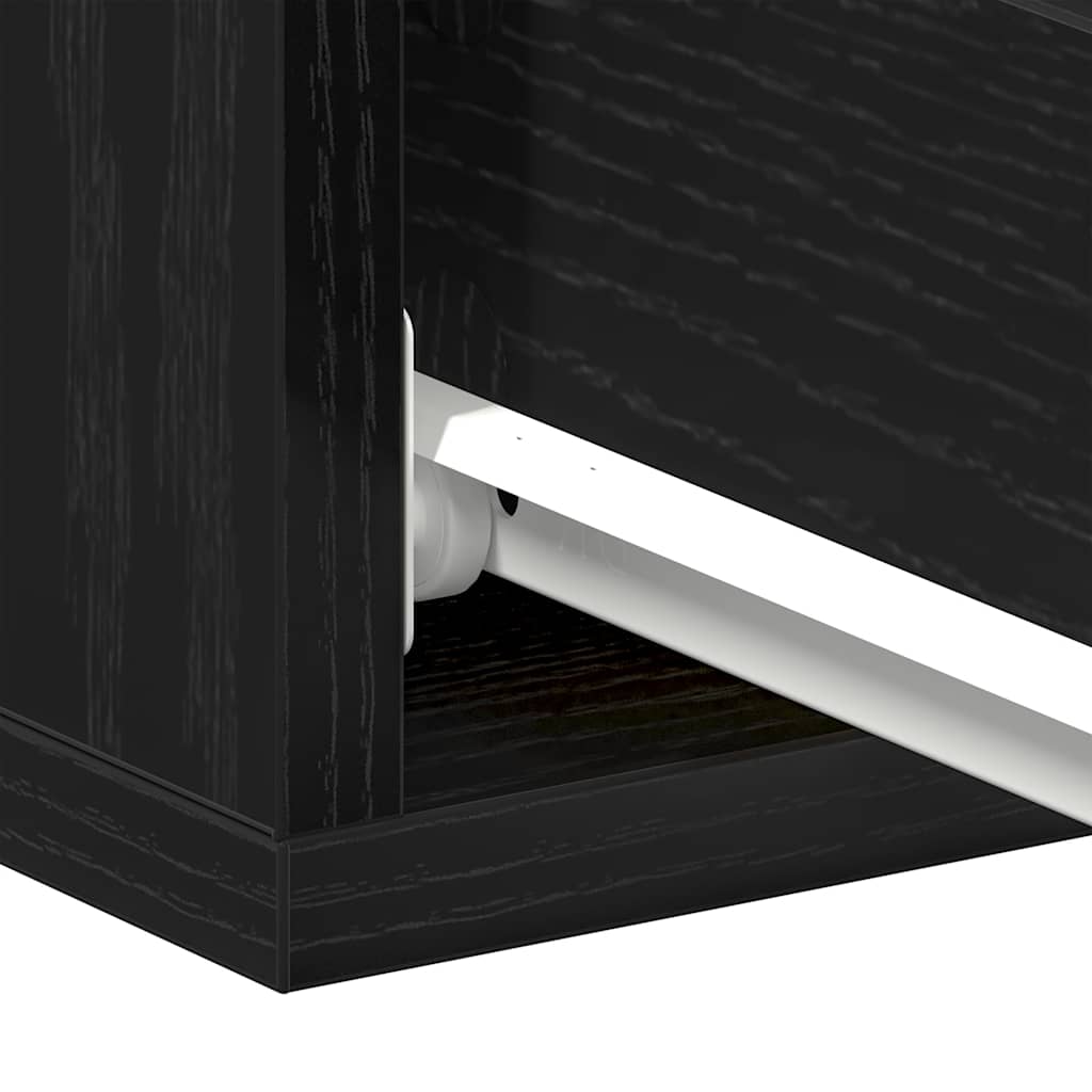 Schwebende Nachttische 2 Stück Schwarze Eiche 40 x 32 x 15 cm Holzwerkstoff