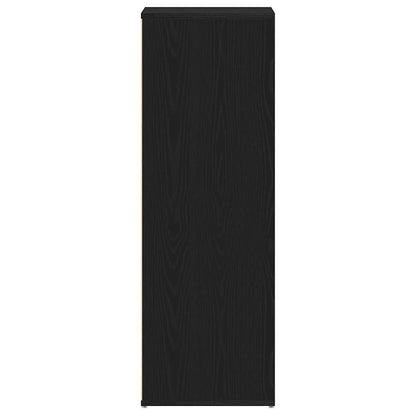 Schuhregal Schwarz Eichen-Optik 54x34x100,5 cm Holzwerkstoff