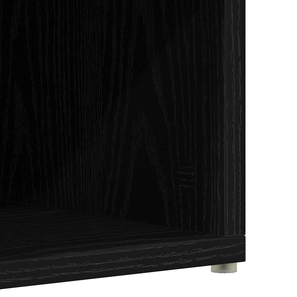 Schuhregal Schwarz Eichen-Optik 54x34x100,5 cm Holzwerkstoff