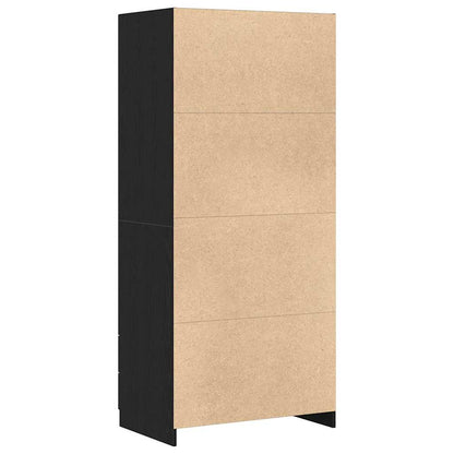 Kleiderschrank Schwarze Eiche 80 x 52 x 180 cm Holzwerkstoff