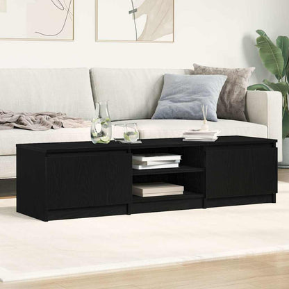 TV-Schrank Schwarz Eichen-Optik 140x40x36 cm Holzwerkstoff