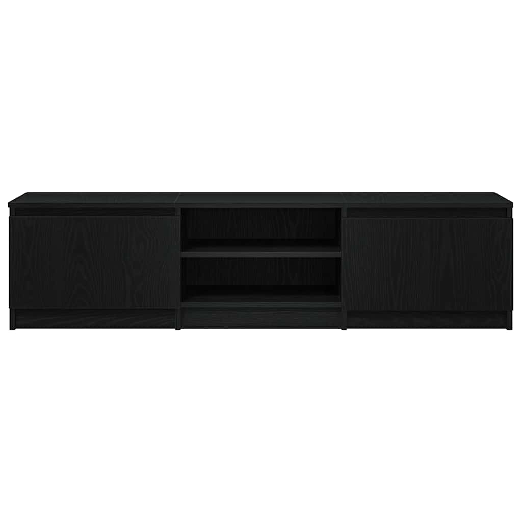 TV-Schrank Schwarz Eichen-Optik 140x40x36 cm Holzwerkstoff