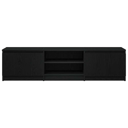 TV-Schrank Schwarz Eichen-Optik 140x40x36 cm Holzwerkstoff