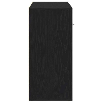 Sideboard Schwarz Eichen-Optik 88x30x64 cm Holzwerkstoff