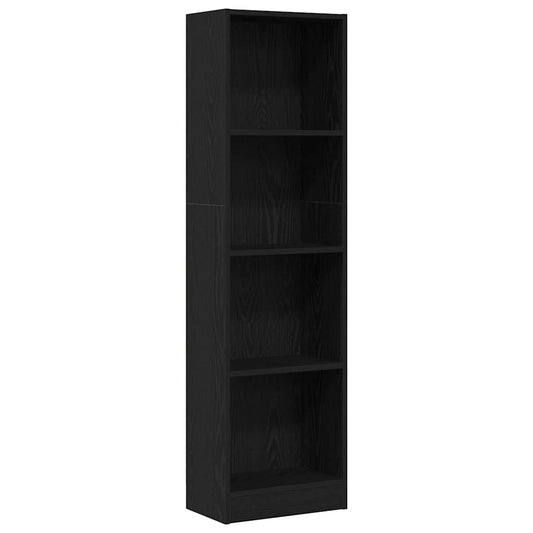 Bücherregal Schwarz Eichen-Optik 40x24x143 cm Holzwerkstoff