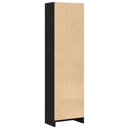 Bücherregal Schwarz Eichen-Optik 40x24x143 cm Holzwerkstoff