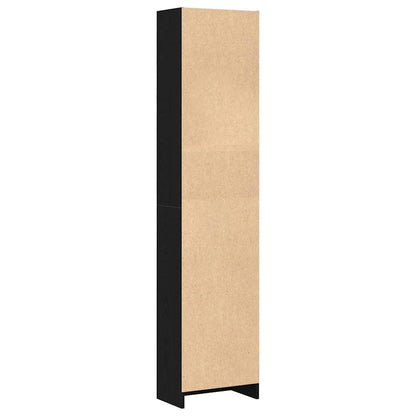 Bücherregal Schwarz Eichen-Optik 40x24x176 cm Holzwerkstoff