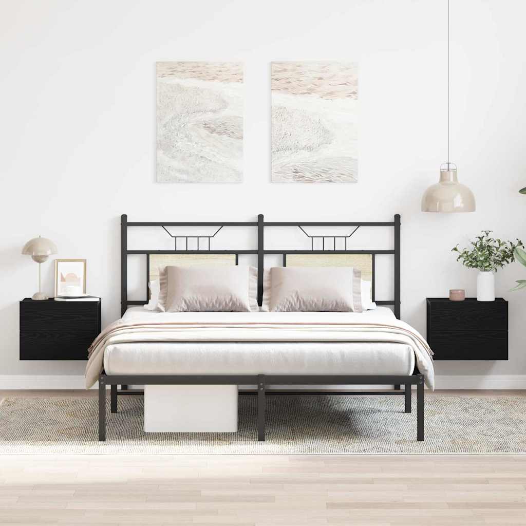 Nachttisch 2 pcs Schwarze Eiche 40 x 30 x 30 cm Holzwerkstoff