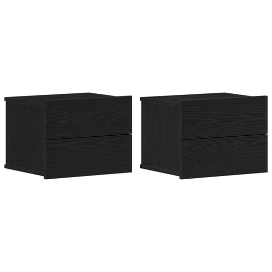 Nachttisch 2 pcs Schwarze Eiche 40 x 30 x 30 cm Holzwerkstoff